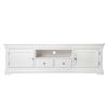 Toulouse White Painted Grande 210cm Extra Large Assembled TV Unit - 20% Off Discount Code FLASH - 8