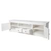 Toulouse White Painted Grande 210cm Extra Large Assembled TV Unit - 20% Off Discount Code FLASH - 11