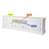 Toulouse White Painted Grande 210cm Extra Large Assembled TV Unit - 20% Off Discount Code FLASH - 6