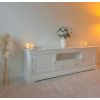 Toulouse White Painted Grande 210cm Extra Large Assembled TV Unit - 20% Off Discount Code FLASH - 2