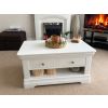 Toulouse White Painted Coffee Table with Single Drawer - AUTUMN SALE - 2 Toulouse White Painted Coffee Table with Single Drawer - AUTUMN SALE - 2