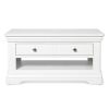 Toulouse White Painted Coffee Table with Single Drawer - AUTUMN SALE - 6 Toulouse White Painted Coffee Table with Single Drawer - AUTUMN SALE - 6