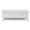 Toulouse White Painted Large Assembled Coffee Table 4 Drawers with Shelf - 20% Off Discount Code FLASH - 10