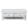 Toulouse White Painted Large Assembled Coffee Table 4 Drawers with Shelf - 20% Off Discount Code FLASH - 14