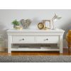 Toulouse White Painted Large Assembled Coffee Table 4 Drawers with Shelf - 20% Off Discount Code FLASH - 4