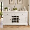 Toulouse White Painted 140cm Assembled Storage Wine Rack Sideboard - 10% OFF AUTUMN SALE - 2