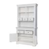 Toulouse White Painted 100cm Buffet and Hutch Dresser Display Unit - SUMMER SALE - 9