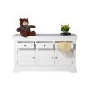 Toulouse 140cm White Painted Large Assembled Sideboard - 20% Off Discount Code FLASH - 12