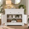 Toulouse 100cm White Painted Sideboard with Drawers - Fully Assembled - 20% Off Discount Code FLASH - 3