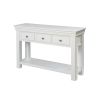 Toulouse White Painted 3 Drawer Large Assembled Console Table - 20% Off Discount Code FLASH - 6