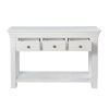 Toulouse White Painted 3 Drawer Large Assembled Console Table - 20% Off Discount Code FLASH - 9