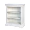 Toulouse White Painted Low Small Fully Assembled Bookcase - 20% Off Discount Code FLASH - 7
