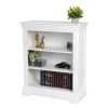 Toulouse White Painted Low Small Fully Assembled Bookcase - 20% Off Discount Code FLASH - 9