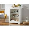 Toulouse White Painted Low Small Fully Assembled Bookcase - 20% Off Discount Code FLASH - 3