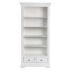 Toulouse White Painted Tall Fully Assembled Bookcase 2 Drawers - 20% Off Discount Code FLASH - 8