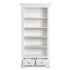 Toulouse White Painted Tall Fully Assembled Bookcase 2 Drawers - 20% Off Discount Code FLASH - 12