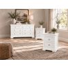 Toulouse White Painted 3 Piece Bedroom Furniture Set - Large Chest & 2 Bedside Tables - 20% Off Discount Code FLASH - 2 Toulouse White Painted 3 Piece Bedroom Furniture Set - Large Chest & 2 Bedside Tables - 20% Off Discount Code FLASH - 2