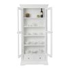 Toulouse White Painted Tall Glass Assembled Display Cabinet with Drawers - £50 OFF FLASH SALE - 9 Toulouse White Painted Tall Glass Assembled Display Cabinet with Drawers - £50 OFF FLASH SALE - 9