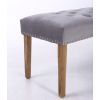 Highgrove Grey Velvet Fabric Studded Medium Oak Dining Bench - REDUCED TO CLEAR - 7 Highgrove Grey Velvet Fabric Studded Medium Oak Dining Bench - REDUCED TO CLEAR - 7