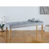 Highgrove Grey Velvet Fabric Studded Medium Oak Dining Bench - REDUCED TO CLEAR - 2 Highgrove Grey Velvet Fabric Studded Medium Oak Dining Bench - REDUCED TO CLEAR - 2
