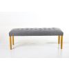 Highgrove Silver Grey Fabric Studded Medium Oak Dining Bench - 10% OFF SUMMER SALE - 3 Highgrove Silver Grey Fabric Studded Medium Oak Dining Bench - 10% OFF SUMMER SALE - 3