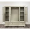 Heritage Grey Painted Extra Large 4 Door Quad Wardrobe - SPECIAL OFFER - 3 Heritage Grey Painted Extra Large 4 Door Quad Wardrobe - SPECIAL OFFER - 3