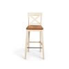 Java Cross Cream Painted Bar Stool with Solid Oak Seat - £60 OFF FLASH SALE - 10 Java Cross Cream Painted Bar Stool with Solid Oak Seat - £60 OFF FLASH SALE - 10