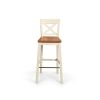 Java Cross Cream Painted Bar Stool with Solid Oak Seat - £60 OFF FLASH SALE - 12 Java Cross Cream Painted Bar Stool with Solid Oak Seat - £60 OFF FLASH SALE - 12