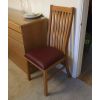 Solid Oak Red Leather Lichfield Assembled Dining Chair - 10% OFF SUMMER SALE - 3