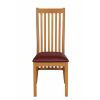 Solid Oak Red Leather Lichfield Assembled Dining Chair - 10% OFF SUMMER SALE - 5