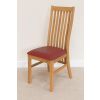 Solid Oak Red Leather Lichfield Assembled Dining Chair - 10% OFF SUMMER SALE - 9