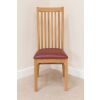 Solid Oak Red Leather Lichfield Assembled Dining Chair - 10% OFF SUMMER SALE - 10