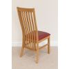 Solid Oak Red Leather Lichfield Assembled Dining Chair - 10% OFF SUMMER SALE - 11