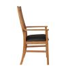 Lichfield Black Leather Carver Oak Dining Chair - £20 OFF SUMMER SALE - 5