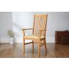 Lichfield Cream Leather Carver Oak Dining Chair - £20 OFF SUMMER SALE - 2 Lichfield Cream Leather Carver Oak Dining Chair - £20 OFF SUMMER SALE - 2