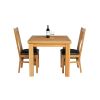 Lichfield 90cm to 180cm Flip Top Extending Table 2 Chelsea Brown Leather Chairs Set - SUMMER SALE - 2 Lichfield 90cm to 180cm Flip Top Extending Table 2 Chelsea Brown Leather Chairs Set - SUMMER SALE - 2