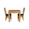 Lichfield 90cm to 180cm Flip Top Extending Table 2 Chelsea Brown Leather Chairs Set - SUMMER SALE - 4 Lichfield 90cm to 180cm Flip Top Extending Table 2 Chelsea Brown Leather Chairs Set - SUMMER SALE - 4