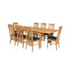 Lichfield Double Extending 240cm Oak Table 8 Chelsea Brown Leather Oak Chairs Set - SUMMER SALE - 6 Lichfield Double Extending 240cm Oak Table 8 Chelsea Brown Leather Oak Chairs Set - SUMMER SALE - 6