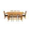 Lichfield Double Extending 240cm Oak Table 8 Chelsea Brown Leather Oak Chairs Set - SUMMER SALE - 7 Lichfield Double Extending 240cm Oak Table 8 Chelsea Brown Leather Oak Chairs Set - SUMMER SALE - 7