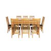 Lichfield Double Extending 240cm Oak Table 8 Chelsea Brown Leather Oak Chairs Set - SUMMER SALE - 9 Lichfield Double Extending 240cm Oak Table 8 Chelsea Brown Leather Oak Chairs Set - SUMMER SALE - 9