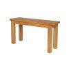 Lichfield 140cm Narrow Flip Top Extending Oak Table 2 Chelsea Brown Leather Chairs Set - SUMMER SALE - 7