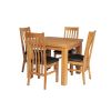 Lichfield 90cm to 180cm Flip Top Extending Table 4 Chelsea Brown Leather Chairs Set - SUMMER SALE - 9