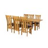 Lichfield 210cm Double Extending Table 6 Churchill Brown Leather Chair Set - SUMMER SALE - 3 Lichfield 210cm Double Extending Table 6 Churchill Brown Leather Chair Set - SUMMER SALE - 3