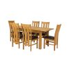 Lichfield 210cm Double Extending Table 6 Churchill Brown Leather Chair Set - SUMMER SALE - 6 Lichfield 210cm Double Extending Table 6 Churchill Brown Leather Chair Set - SUMMER SALE - 6