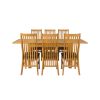 Lichfield 210cm Double Extending Table 6 Lichfield Brown Leather Chair Set - 11 Lichfield 210cm Double Extending Table 6 Lichfield Brown Leather Chair Set - 11
