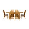 Lichfield 210cm Double Extending Table 6 Lichfield Brown Leather Chair Set - 4 Lichfield 210cm Double Extending Table 6 Lichfield Brown Leather Chair Set - 4