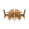 Lichfield 210cm Double Extending Table 6 Lichfield Brown Leather Chair Set - 7 Lichfield 210cm Double Extending Table 6 Lichfield Brown Leather Chair Set - 7