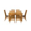 Lichfield 210cm Double Extending Table 6 Lichfield Brown Leather Chair Set - 9 Lichfield 210cm Double Extending Table 6 Lichfield Brown Leather Chair Set - 9