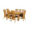 Lichfield 240cm Double Extending Table 8 Lichfield Brown Leather Chair Set - 12 Lichfield 240cm Double Extending Table 8 Lichfield Brown Leather Chair Set - 12