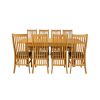 Lichfield 240cm Double Extending Table 8 Lichfield Brown Leather Chair Set - 5 Lichfield 240cm Double Extending Table 8 Lichfield Brown Leather Chair Set - 5